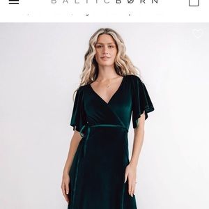 Baltic Born emerald Meghan velvet wrap maxi